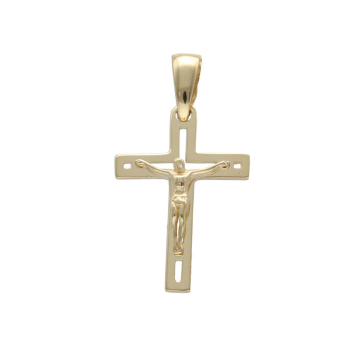 Złota zawieszka 585 Jezus na krzyżu Komunia chrzest 1,14g Złota zawieszka 585 Jezus na krzyżu Komunia chrzest 1,14g
