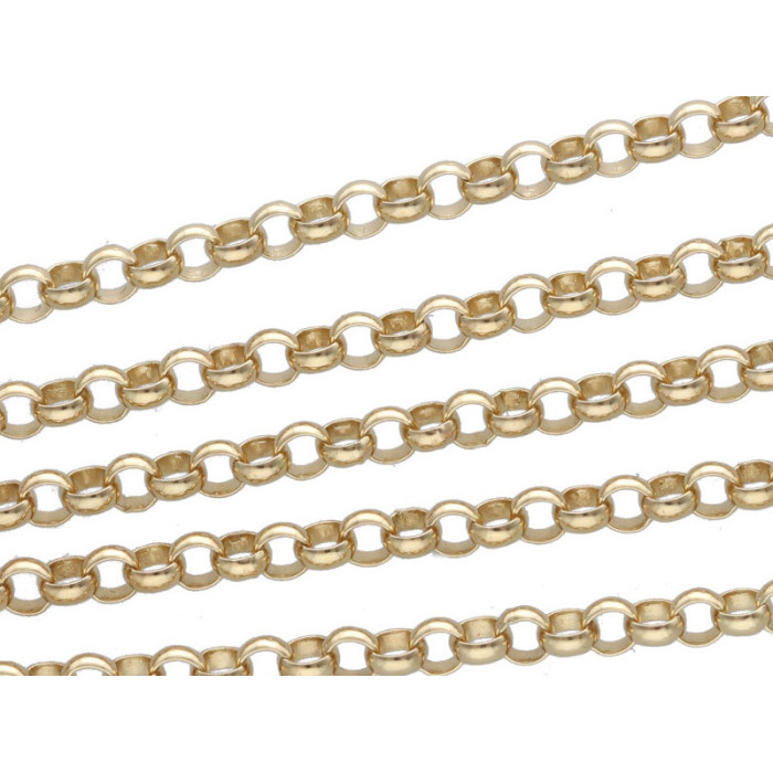 Złoty łańcuszek 585 splot rolo 50cm Chrzest Komunia 2,37g Złoty łańcuszek 585 splot rolo 50cm Chrzest Komunia 2,37g