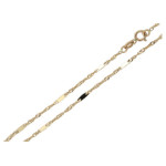 Złoty łańcuszek 585 singapur blaszka 40cm Chrzest Komunia 1,50g