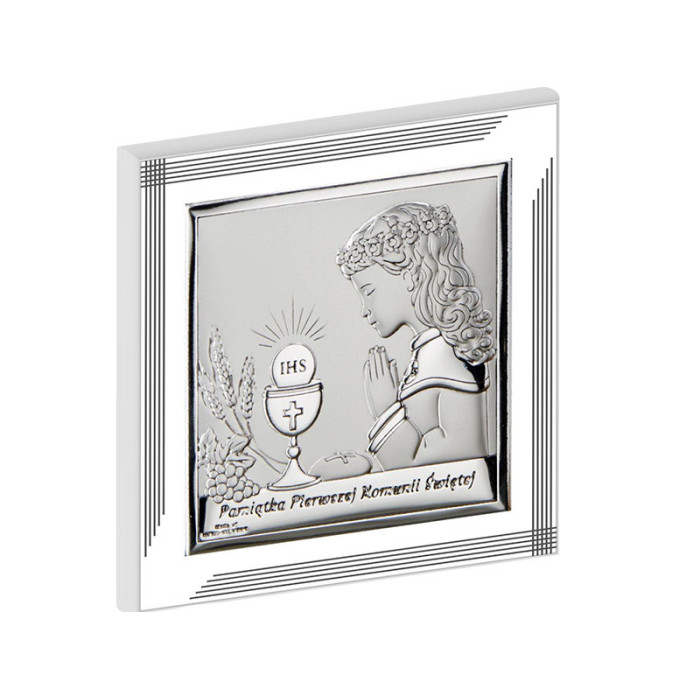 Obrazek dziewczyna 12x12cm chrzest komunie Obrazek dziewczyna 12x12cm chrzest komunie