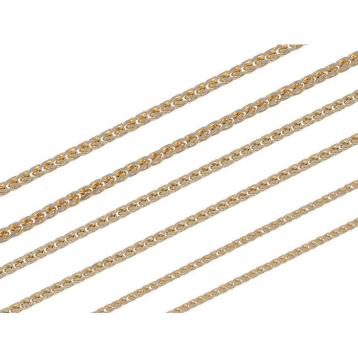 Złoty łańcuszek 585 splot lisi ogon 38cm 1,37g Złoty łańcuszek 585 splot lisi ogon 38cm 1,37g
