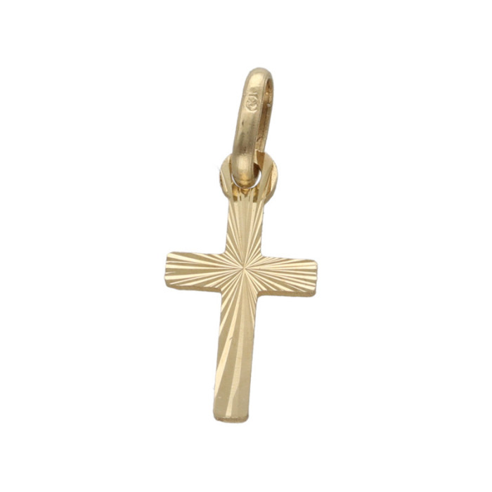 Złota zawieszka 585 krzyżyk diamentowany chrzest Złota zawieszka 585 krzyżyk diamentowany chrzest
