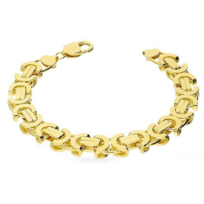 Srebrna pozłacana bransoletka 925 BIZANTYNA 41,35g Srebrna pozłacana bransoletka 925 BIZANTYNA 41,35g