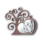 Srebrny obraz drzewo życia anioł 15x13cm chrzest