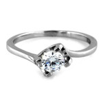 Srebrny pierścionek 925 elegancki z oczkiem 1,86g