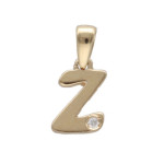 Złota przywieszka 585 literka Z z diamentem 0,52g