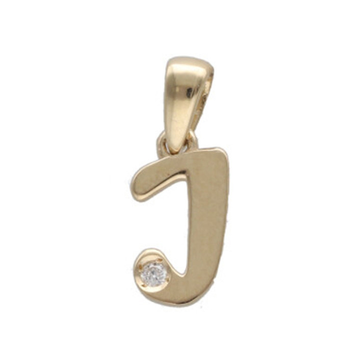 Złota przywieszka 585 literka z diamentem I 0,48g Złota przywieszka 585 literka z diamentem I 0,48g