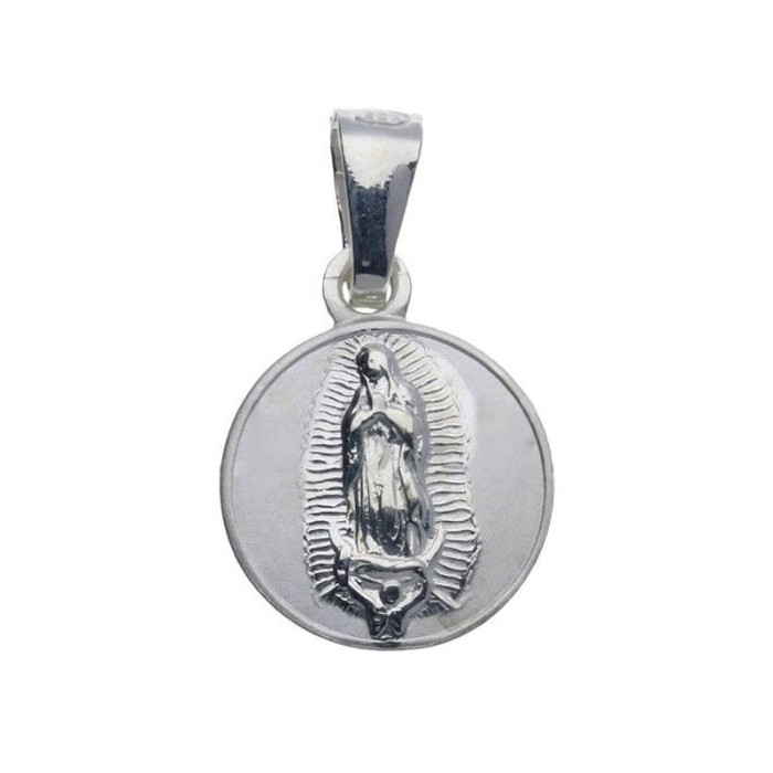 Srebrny medalik 925 okrągły Matka Boska chrzest Srebrny medalik 925 okrągły Matka Boska chrzest