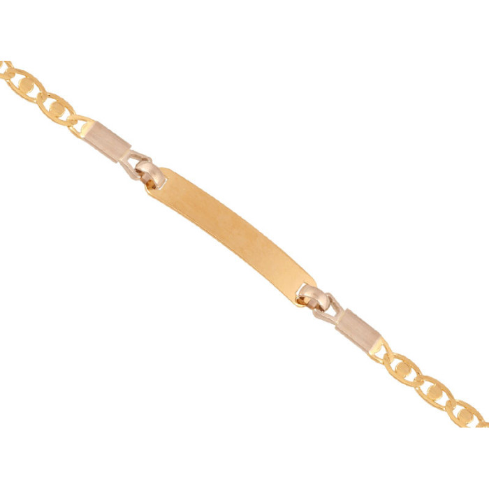 Złota bransoletka 585 blaszka białe złoto 14cm Złota bransoletka 585 blaszka białe złoto 14cm