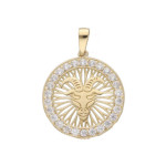 Złota przywieszka 585 znak zodiaku Koziorożec 1,36g