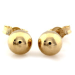 Złote kolczyki 375 kuleczki gładkie 5mm 0,38g