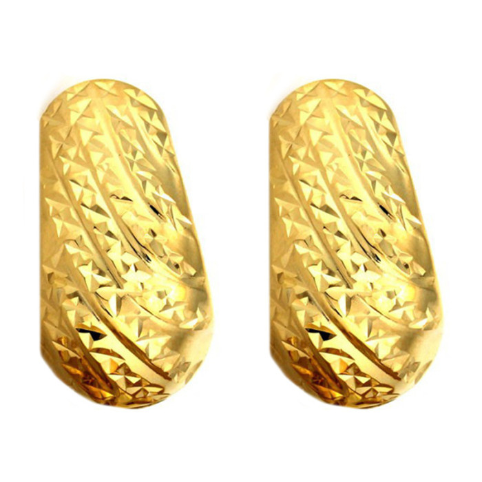 Złote kolczyki 375 grawerowane blaszki 1,58g Złote kolczyki 375 grawerowane blaszki 1,58g