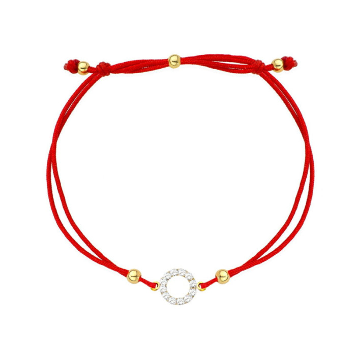 Złota bransoletka 585 ring z cyrkoniami 0,74g Złota bransoletka 585 ring z cyrkoniami 0,74g