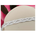 Srebrny naszyjnik 925 szeroki 50cm warkocz 14,8g na prezent