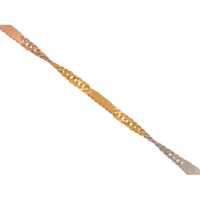 Złoty łańcuszek 585 żółte różowe białe złoto 40 cm 1,15 g Złoty łańcuszek 585 żółte różowe białe złoto 40 cm 1,15 g