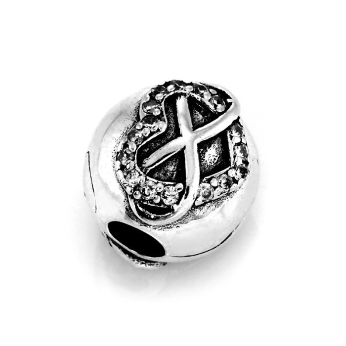 Srebrna zawieszka 925 beads walec z sercem
