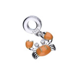 Srebrna zawieszka 925 krab z cyrkoniami 2,59g