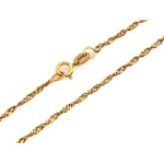 Łańcuszek złoty 375 splot Singapur 1.5mm