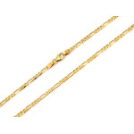 Łańcuszek z żółtego złota 585 splot figaro 2.5mm
