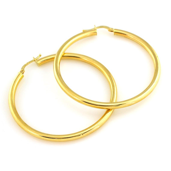 Złote kolczyki 375 damskie koła ze złota 45mm Złote kolczyki 375 damskie koła ze złota 45mm