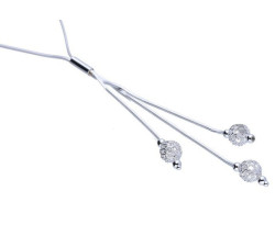 Srebrny naszyjnik 925 ażurowe kuleczki 5,30g