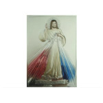 SREBRNY OBRAZ 925 JEZUS W KOLORZE 6x9 GRAWER PREZENT