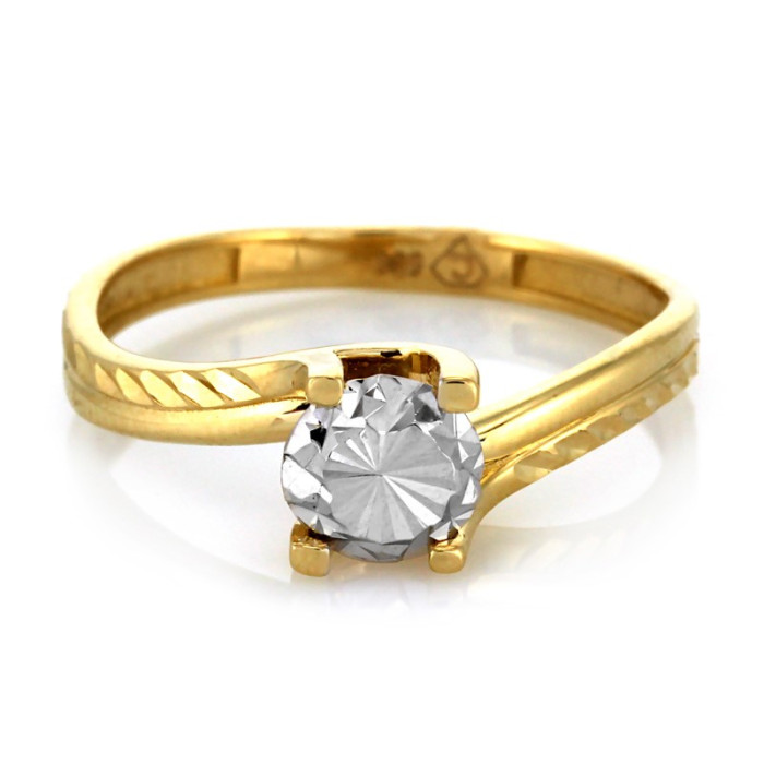 Złoty pierścionek 585 z diamencikiem z białego złota 14kt białe złoto na prezent Złoty pierścionek 585 z diamencikiem z białego złota 14kt białe złoto na prezent