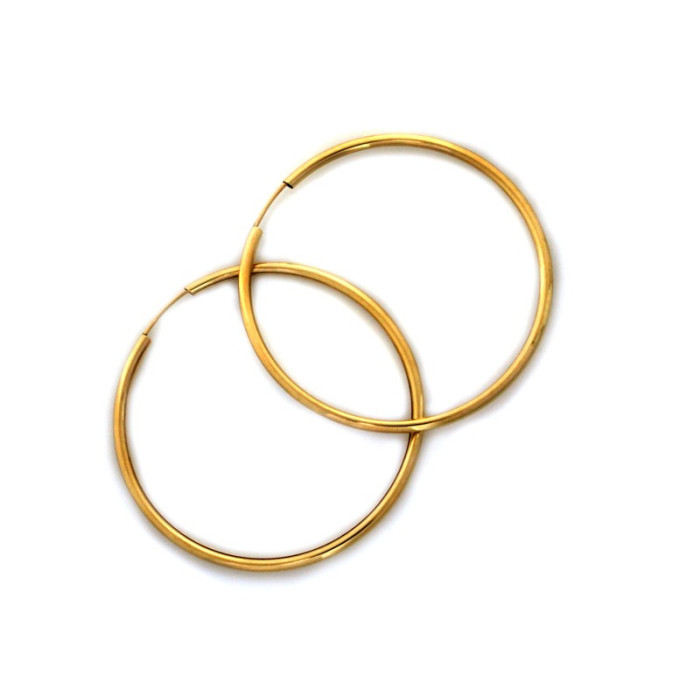 Złote kolczyki 585 koła klasyczne szarnirniry kółeczka 40mm s Złote kolczyki 585 koła klasyczne szarnirniry kółeczka 40mm s