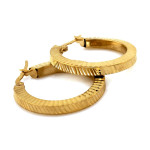 Złote kolczyki 585 koła frezowane 28mm na prezent 14k