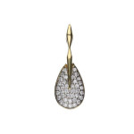 Srebrna złocona zawieszka 925 elegancka z cyrkoniami 1,80g