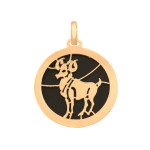 ZŁOTA PRZYWIESZKA 585 ZNAK ZODIAKU BARAN ONYKS