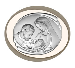 SREBRNY OBRAZ 925 PREZENT ŚWIĘTA RODZINA W RAMCE 21,2x17,7