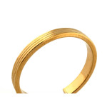 Kolczyki złote 585 eleganckie koła frezowane 30mm na angielskie zapięcie