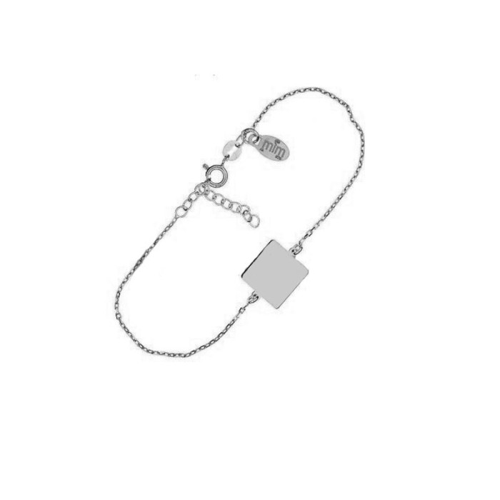 Srebrna bransoletka 925 z kwadratem 2,08g Srebrna bransoletka 925 z kwadratem 2,08g