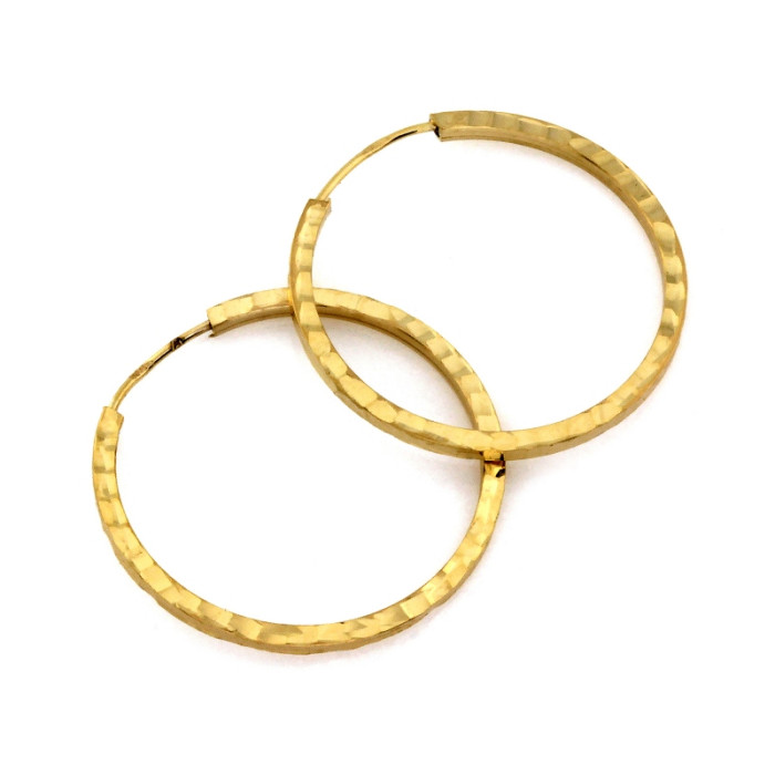 Kolczyki złote delikatne koła 585 klasyczne kółka 27mm Kolczyki złote delikatne koła 585 klasyczne kółka 27mm
