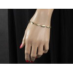 Elegancka złota bransoletka 375 z owalnych elementów