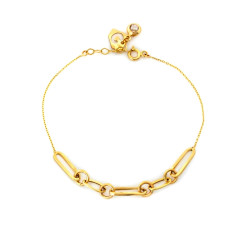 Złota bransoletka 14k z ogniw