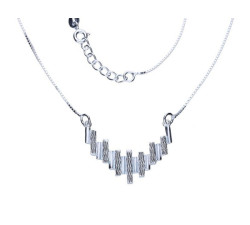 Srebrny naszyjnik 925 kostka diamentowany 4,58g