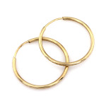 Kolczyki złote 375 diamentowe koła 23mm szarniry na prezent