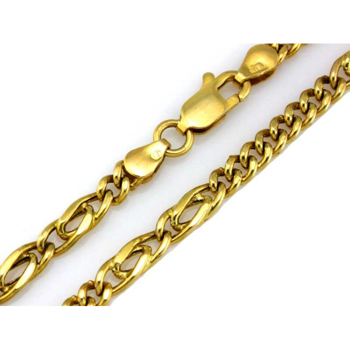 Elegancki łańcuszek złoty 585 unisex o splocie pancerki 4mm Elegancki łańcuszek złoty 585 unisex o splocie pancerki 4mm