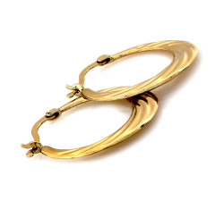 Złote kolczyki koła 14K