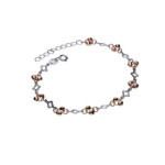 Srebrna złocona bransoletka 925 z kuleczkami 2,55g
