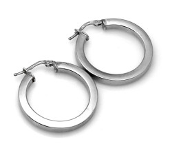 Srebrne kolczyki wiszące 925 gładkie koła angielskie 38mm