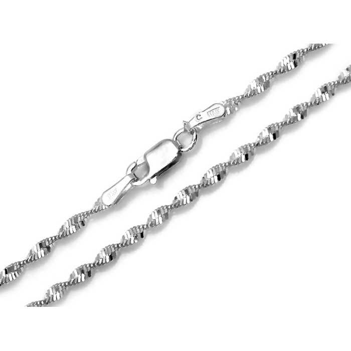 Łańcuszek srebrny 925 skręcony modny splot singapur 2.8mm Łańcuszek srebrny 925 skręcony modny splot singapur 2.8mm