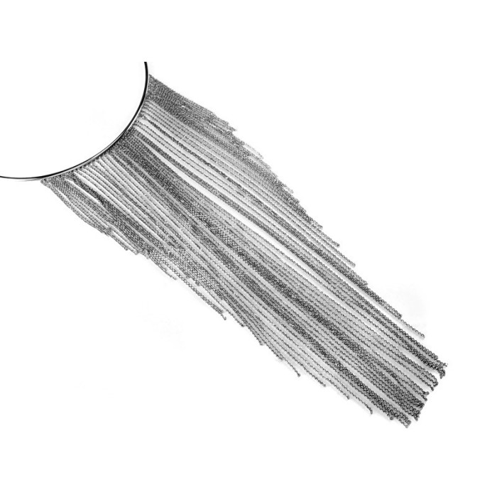 Naszyjnik srebrny choker 925 z wiszącymi łańcuszkami Naszyjnik srebrny choker 925 z wiszącymi łańcuszkami