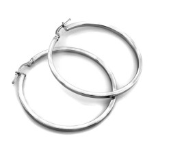 Srebrne kolczyki wiszące 925 koła kółka ponadczasowe 43mm średnica