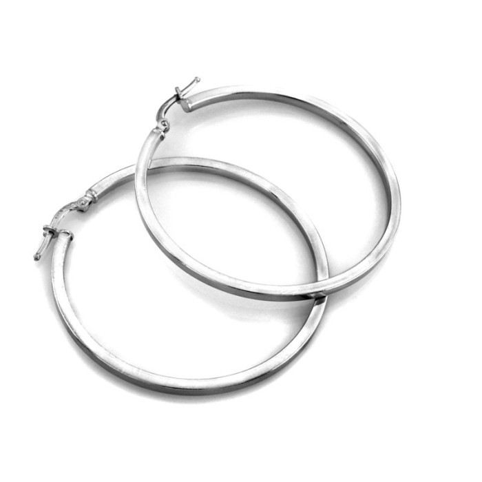 Srebrne kolczyki wiszące 925 koła kółka ponadczasowe 43mm średnica Srebrne kolczyki wiszące 925 koła kółka ponadczasowe 43mm średnica