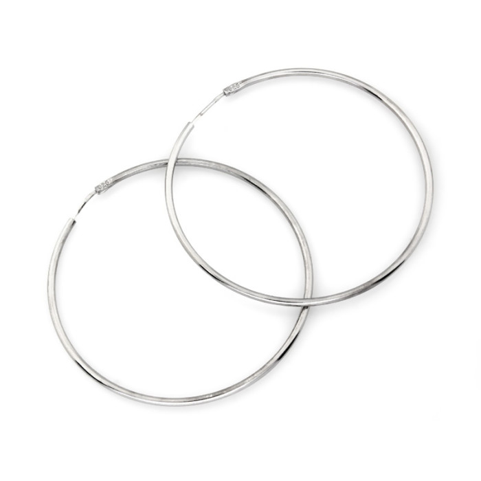 Kolczyki srebrne koła szarniry 50mm Kolczyki srebrne koła szarniry 50mm