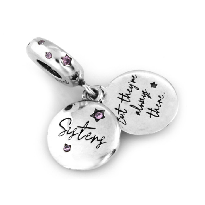 Zawieszka srebrna 925 do bransoletki charms prezent dla Siostry Zawieszka srebrna 925 do bransoletki charms prezent dla Siostry