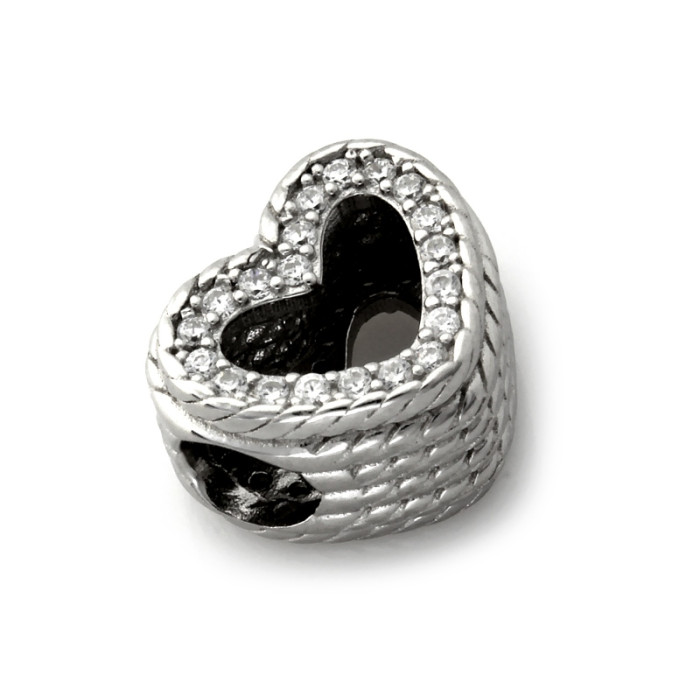 Zawieszka srebrna 925 charms do bransoletki serce Zawieszka srebrna 925 charms do bransoletki serce